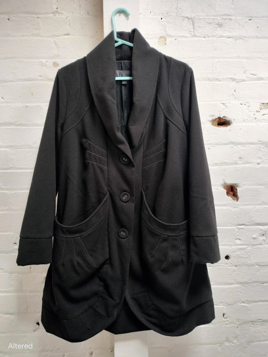 DP Jeans French Wool Blend Coat Size 44